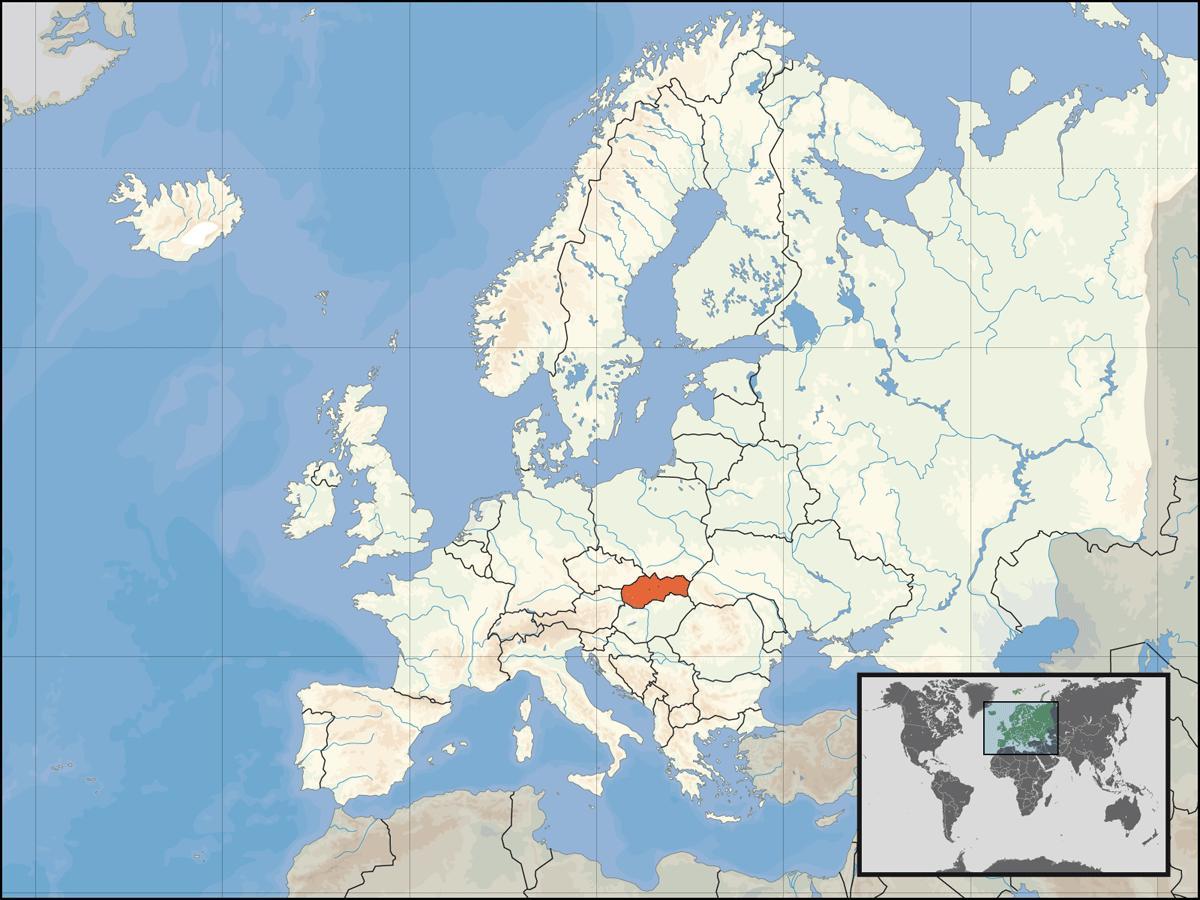 Σλοβακία θέση στον παγκόσμιο χάρτη