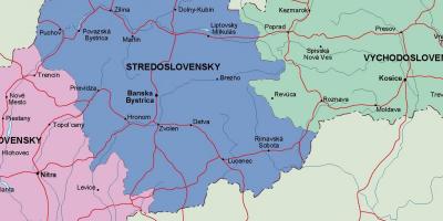 Χάρτης της Σλοβακίας πολιτική