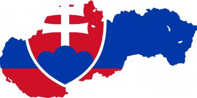 Χάρτης σημαία της Σλοβακίας