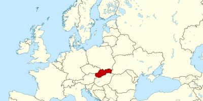 Χάρτης της Σλοβακίας χάρτη ευρώπη