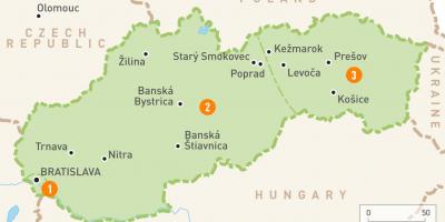 Χάρτης της Σλοβακίας περιοχές